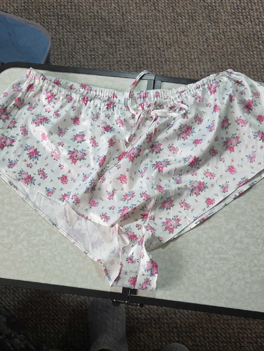 Victoria's Secret Pink Floral Cotton Sleep Shorts on Cream